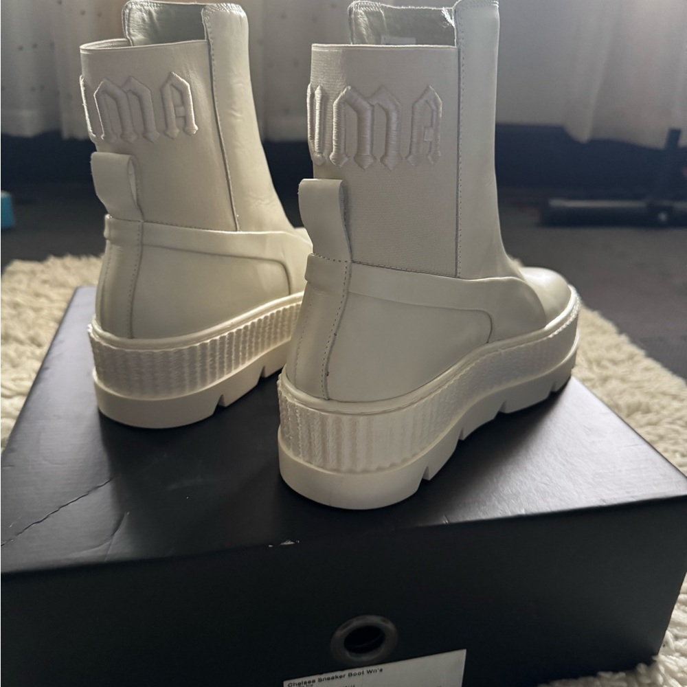 PUMA Women's Stylish White Combat Boots